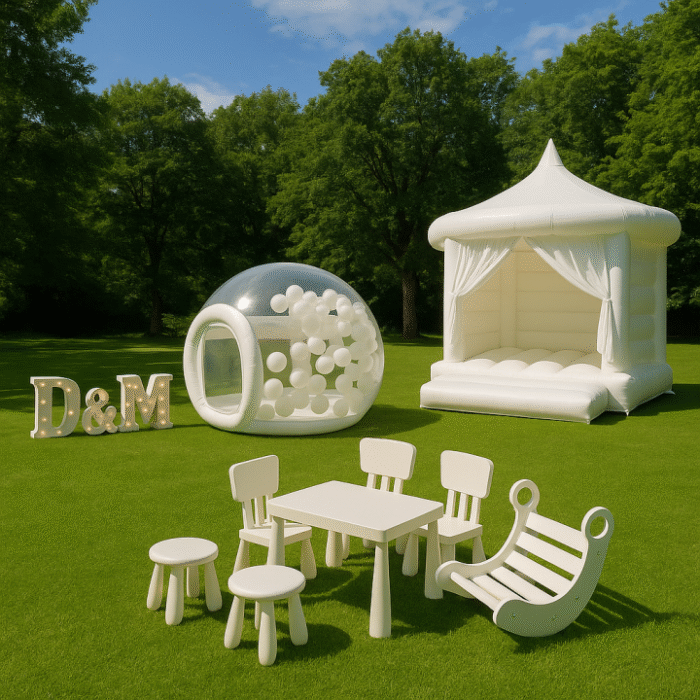 Sada: Bílý hrad + Bubble House + nábytek pro děti - Image 6