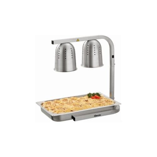 Ohřívací lampa na udržení teploty masa, příloh, teplé zeleniny.